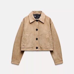 Zara 100% Leather (Suede) Cropped Jacket 4720/200